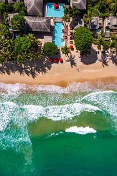 Aerial view of Thong Nai Pan Beach in Koh Phangan, Thailand, south east asia