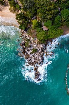 Aerial view of Thong Nai Pan Beach in Koh Phangan, Thailand, south east asia