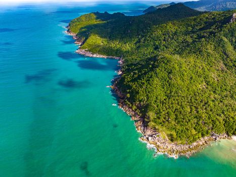 Aerial view of Bottle beach and viewpoint, in Koh Phangan, Thailand, south east asia