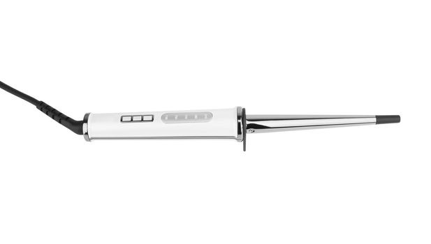 Electric curling iron isolated on white background