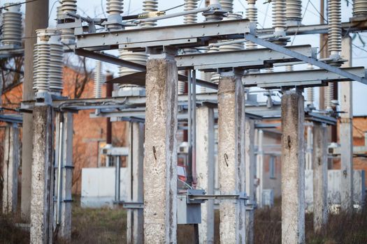 powerful power plant with old parts requiring replacement