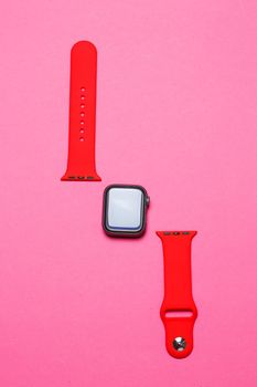 neylon strap for smart watch with velcro black color