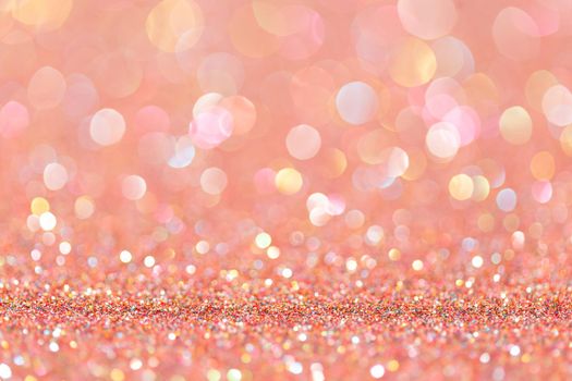 sparkles of rose glitter abstract background. Copy space.