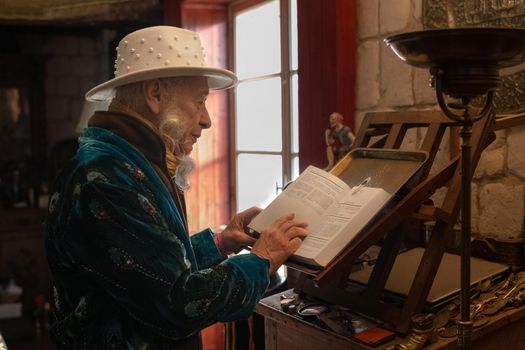Believing Jew reads torah and prays