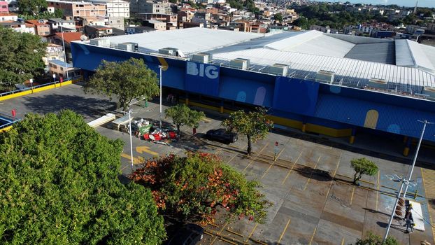 salvador, bahia, brazil - august 6, 2022: view of the building where the Big Bompreço supermarket operated in the Cabula neighborhood in the city of Salvador.