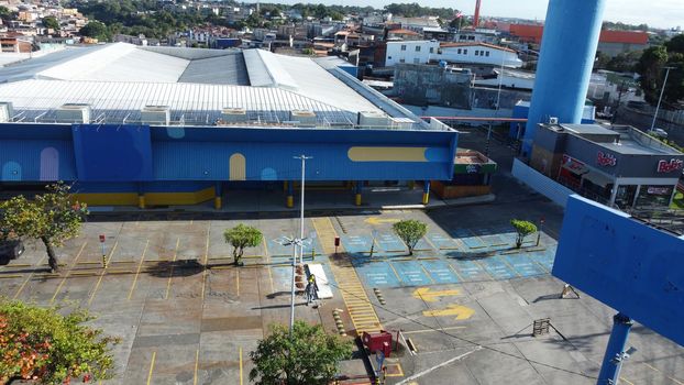 salvador, bahia, brazil - august 6, 2022: view of the building where the Big Bompreço supermarket operated in the Cabula neighborhood in the city of Salvador.