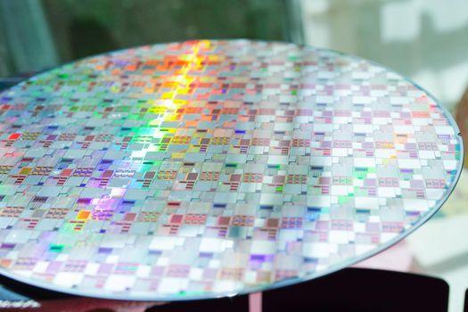 Silicon wafer for manufacturing semiconductor of integrated circuit.