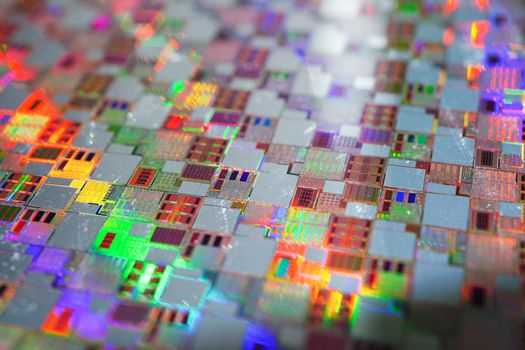 Silicon wafer for manufacturing semiconductor of integrated circuit.