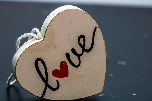 Heart decoration with LOVE message