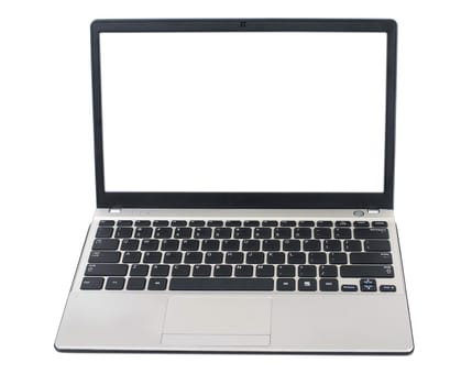 Laptop on a white background. Close up.