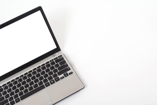 Laptop on a white background. Close up.