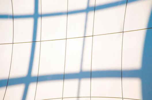 Geometric blue abstract background with triangles and lines.