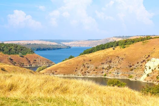 The hills above the river, on a sunny day.