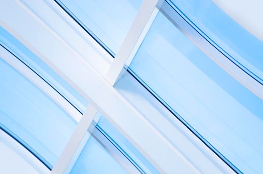 Geometric blue abstract background with triangles and lines.