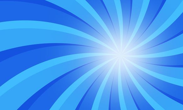 Vintage grunge blue radial lines background. Rectangle fight stamp for card. Retro graphic circus texture.