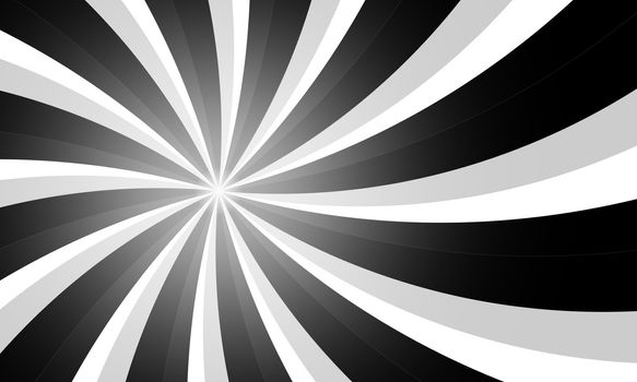 Vintage grunge black and white radial lines background. Rectangle fight stamp for card. Retro graphic circus texture.