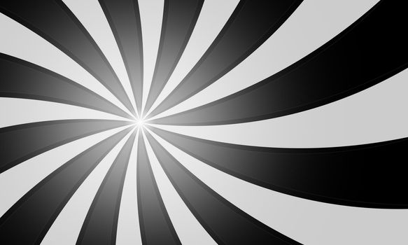 Vintage grunge black and white radial lines background. Rectangle fight stamp for card. Retro graphic circus texture.