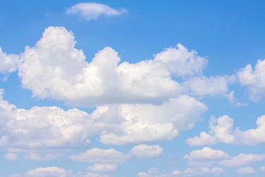 Beautiful clouds with blue sky background. Nature weather, cloud blue sky and sun