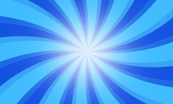 Vintage grunge blue radial lines background. Rectangle fight stamp for card. Retro graphic circus texture.