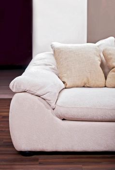 sofa in the interior of a modern apartment