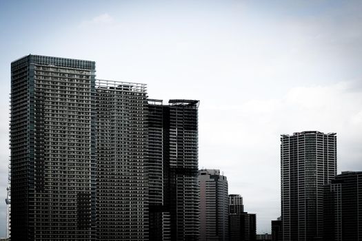 Image of high-rise apartment group in Tokyo. Shooting Location: Tokyo metropolitan area