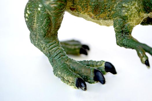 Tyrannosaurus dinosaurs toy isolated on white background with clipping path. High quality photo