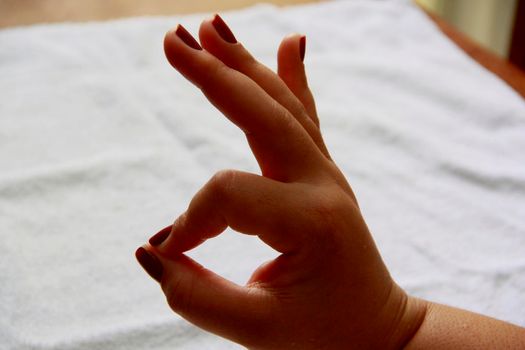 salvador, bahia / brazil - november 10, 2013: positive or like hand.