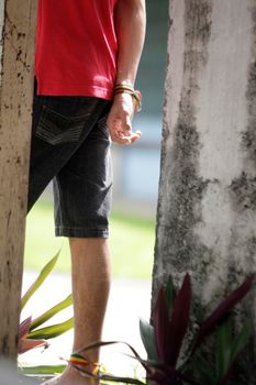 salvador, bahia / brazil - august 6, 2015: Adolescent offender, intern of the Community of Social and Educational Care (Case) is seen in the institution in the city of Salvador.