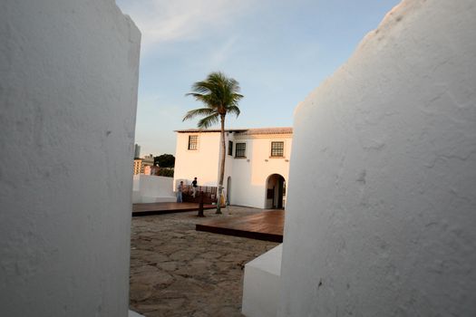 salvador, bahia / brazil - may 11, 2016: View of the Fort of Santa Maria in the Barra neighborhood in the city of Salvador.