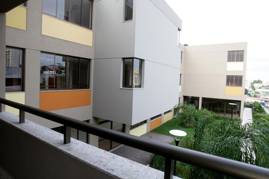 salvador, bahia / brazil - april 20, 2017: View of the architectural design of the medical clinic in the Nazare neighborhood in the city of Salvador.



