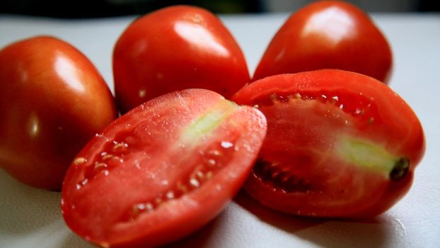 salvador, bahia / brazil - may 08, 2020: tomatoes are seen in the city of Salvador.

