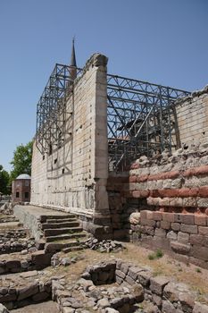 Temple of Augustus and Rome in Ankara City, Turkiye