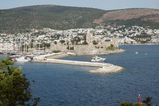 Bodrum Castle in Bodrum Town, Mugla, Turkey