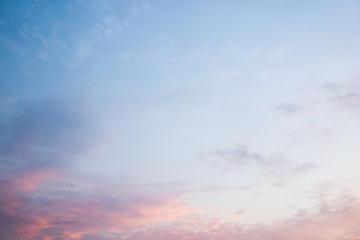 Beautiful dramtic cloudy sky sunset background under sea water With yellow red colors
