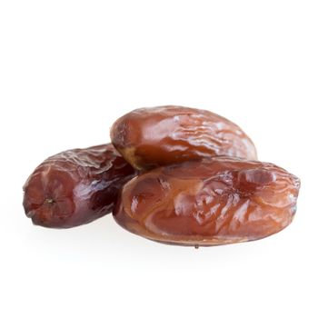 Three dates isolated on white background.