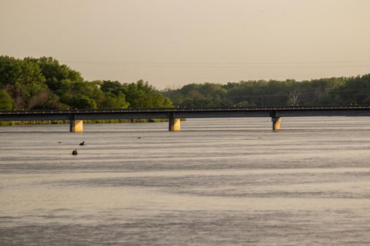 Highway 14 bridge over platte river Nebraska . High quality photo