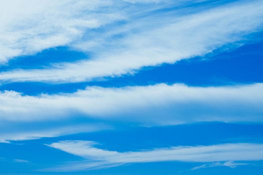 white Cloud graphic streak over blue sky nature cloudscape background abstract season and weather