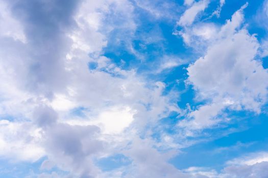 Dramatic cloud sky background Heawy rainy clouds Beautiful cloudscape Blue colors