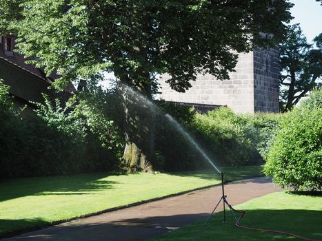 rotating nozzle irrigation sprinkler aka a water sprinkler