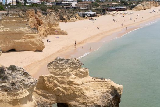 Atlantic ocean view with cliff. View of Atlantic Coast at Portugal, Cabo da Roca. Summer day. Seaside. Coastline. Beautiful landscape