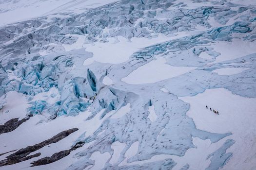 Briksdalsbreen arm of Jostedalsbreen glacier in western Norway, Scandinavia
