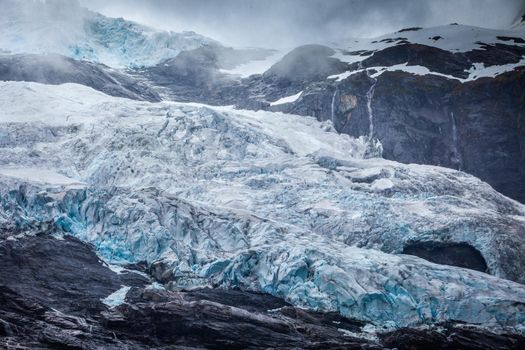 Briksdalsbreen arm of Jostedalsbreen glacier in western Norway, Scandinavia