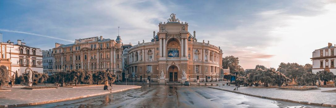 Odessa, Ukraine 12.08.2019. Opera and ballet theater in Odessa, Ukraine, in the early morning