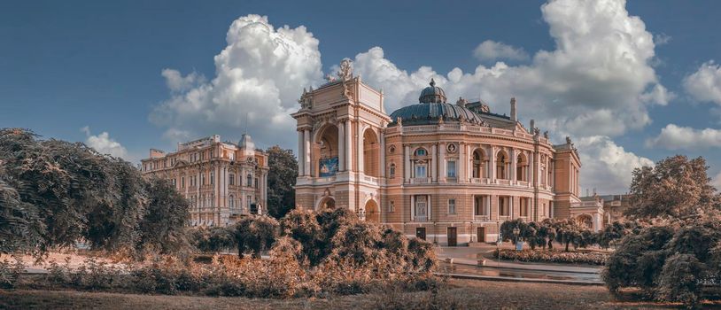 Odessa, Ukraine 12.08.2019. Opera and ballet theater in Odessa, Ukraine, in the early morning