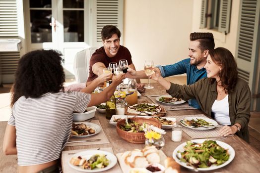 Nothing bring people closer together like food. a group of people sharing a meal