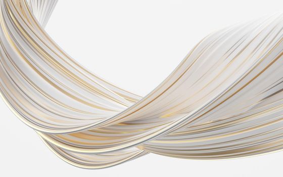 Abstract flowing curve lines, 3d rendering. Computer digital drawing.