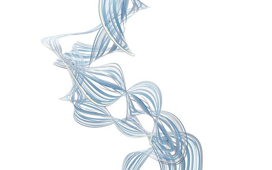 Abstract flowing curve lines, 3d rendering. Computer digital drawing.