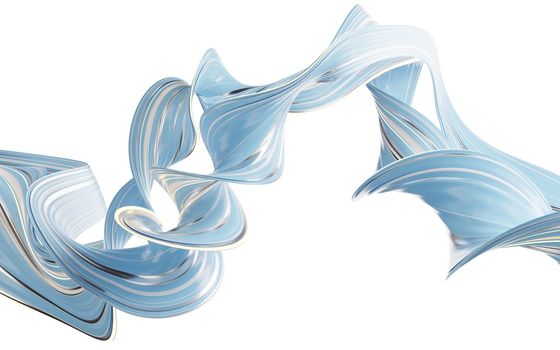 Abstract flowing curve lines, 3d rendering. Computer digital drawing.