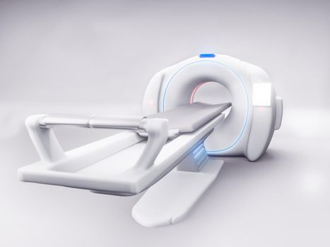 The Multi detector CT Scanner or Computed Tomography 3D illustration.