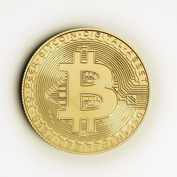 bitcoin isolated on white background 3d illustration
